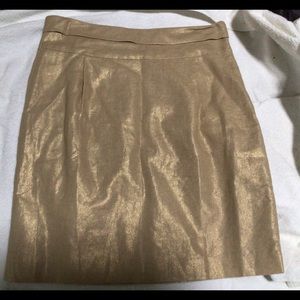 Gold threaded Liz Lange lined skirt.